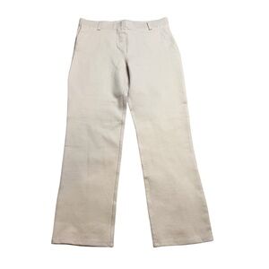 ✨🤍 Quince Stretch‎ Twill Straight Leg Pant Ivory Beige Size M 🤍✨